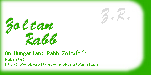 zoltan rabb business card